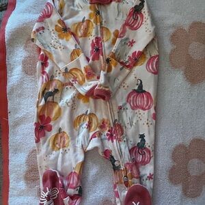 Burt's Bees Pumpkin and ghost onesie